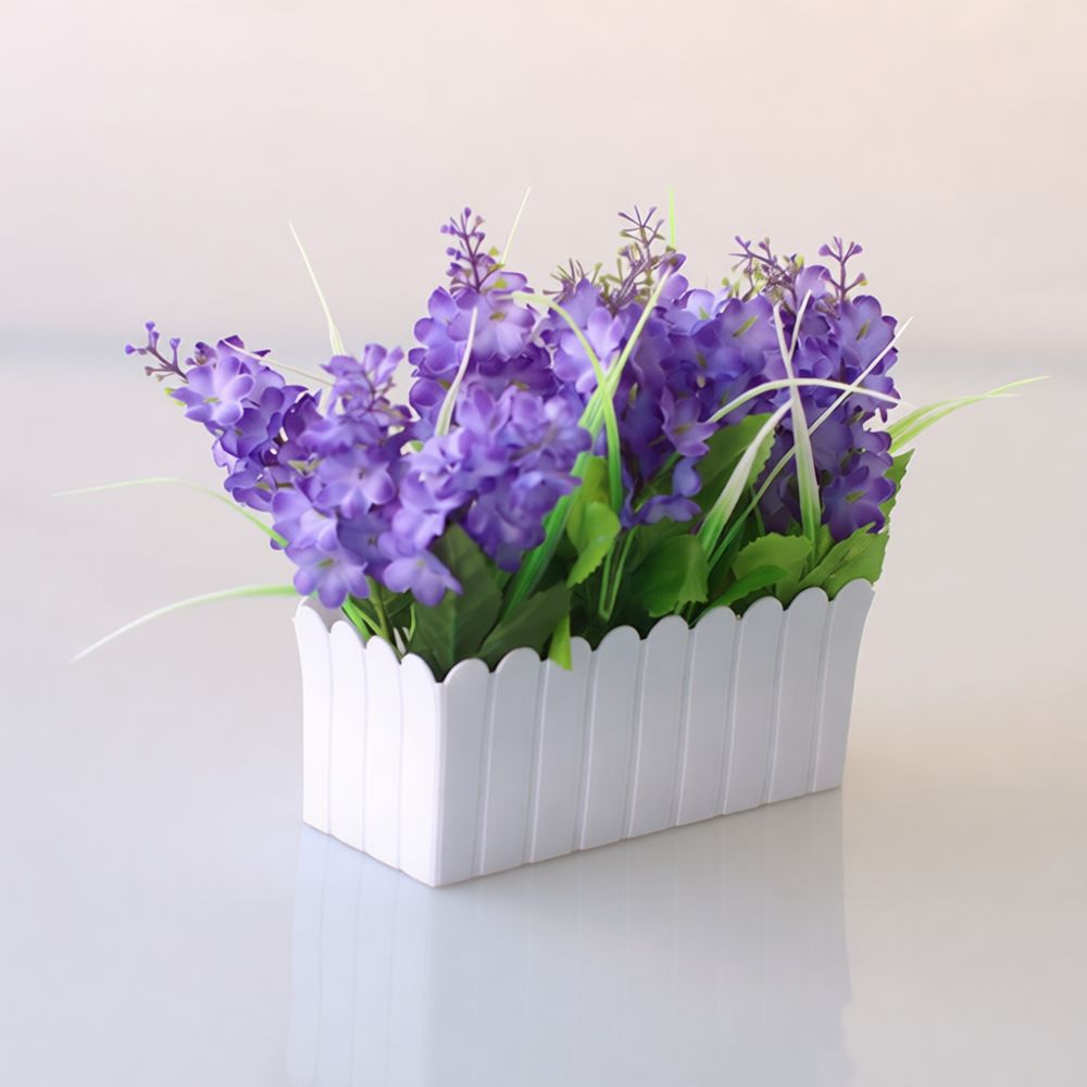 Desk Setup With Plants - Dekoracyjne sztuczne kwiaty w doniczce, idealne