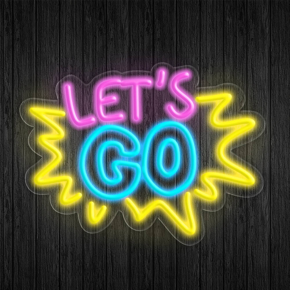 LET'S GO Wielokolorowy Neonowy – Desk Setup Quotes recenzja i cena